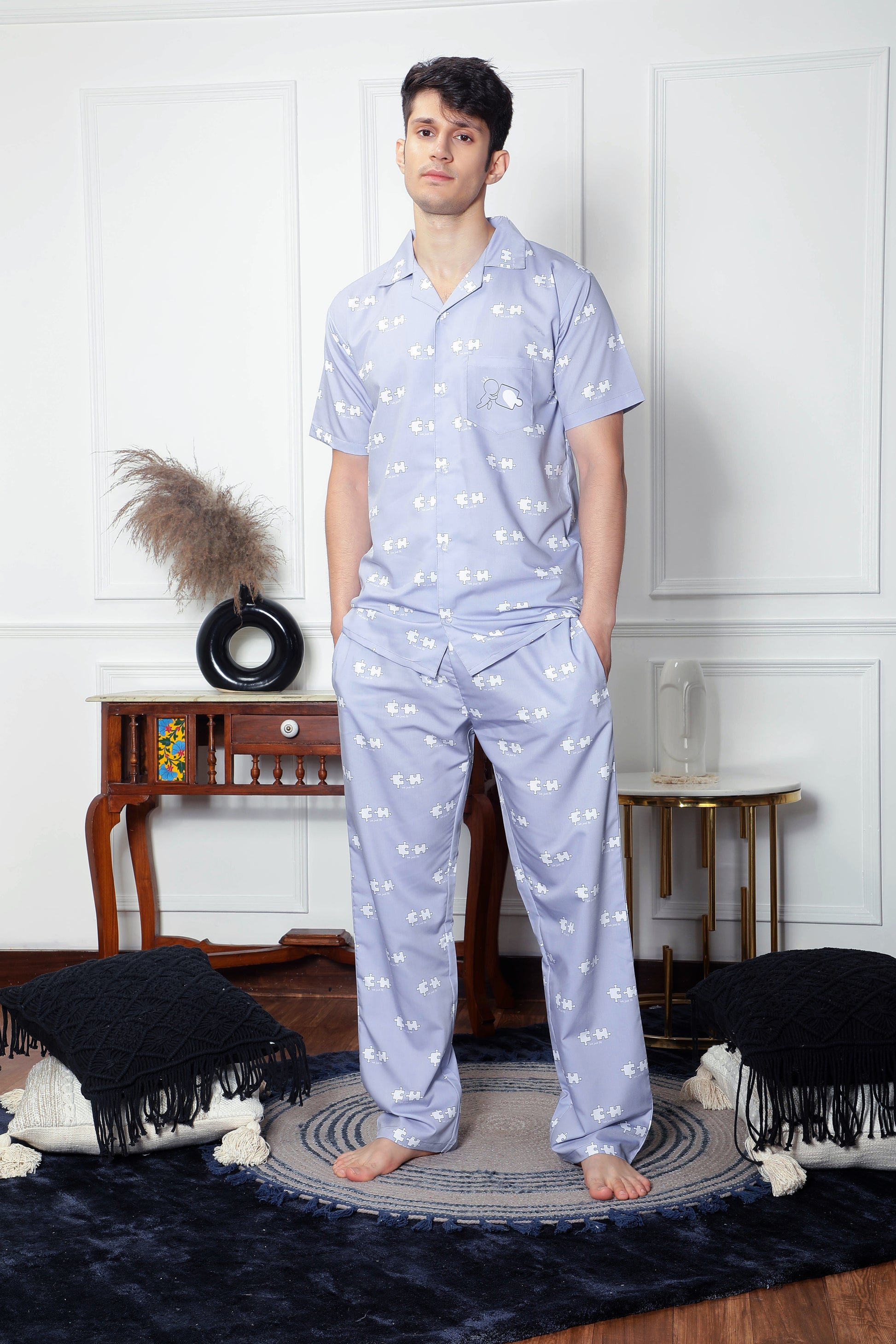 The Made for Each Other Couple PJ Set- Male thehouseofcomfort
