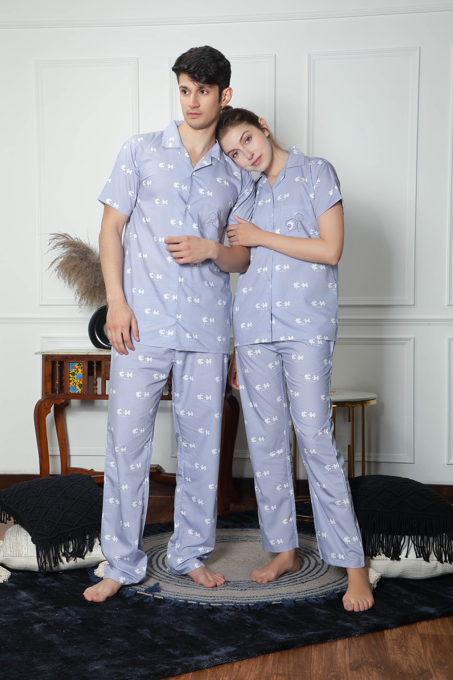 The Made for Each Other Couple PJ Set- Male thehouseofcomfort