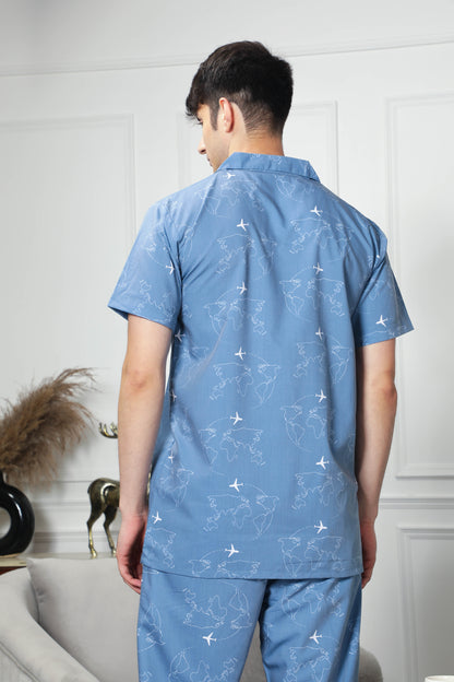 The Travellers Couple PJ Set- Male thehouseofcomfort