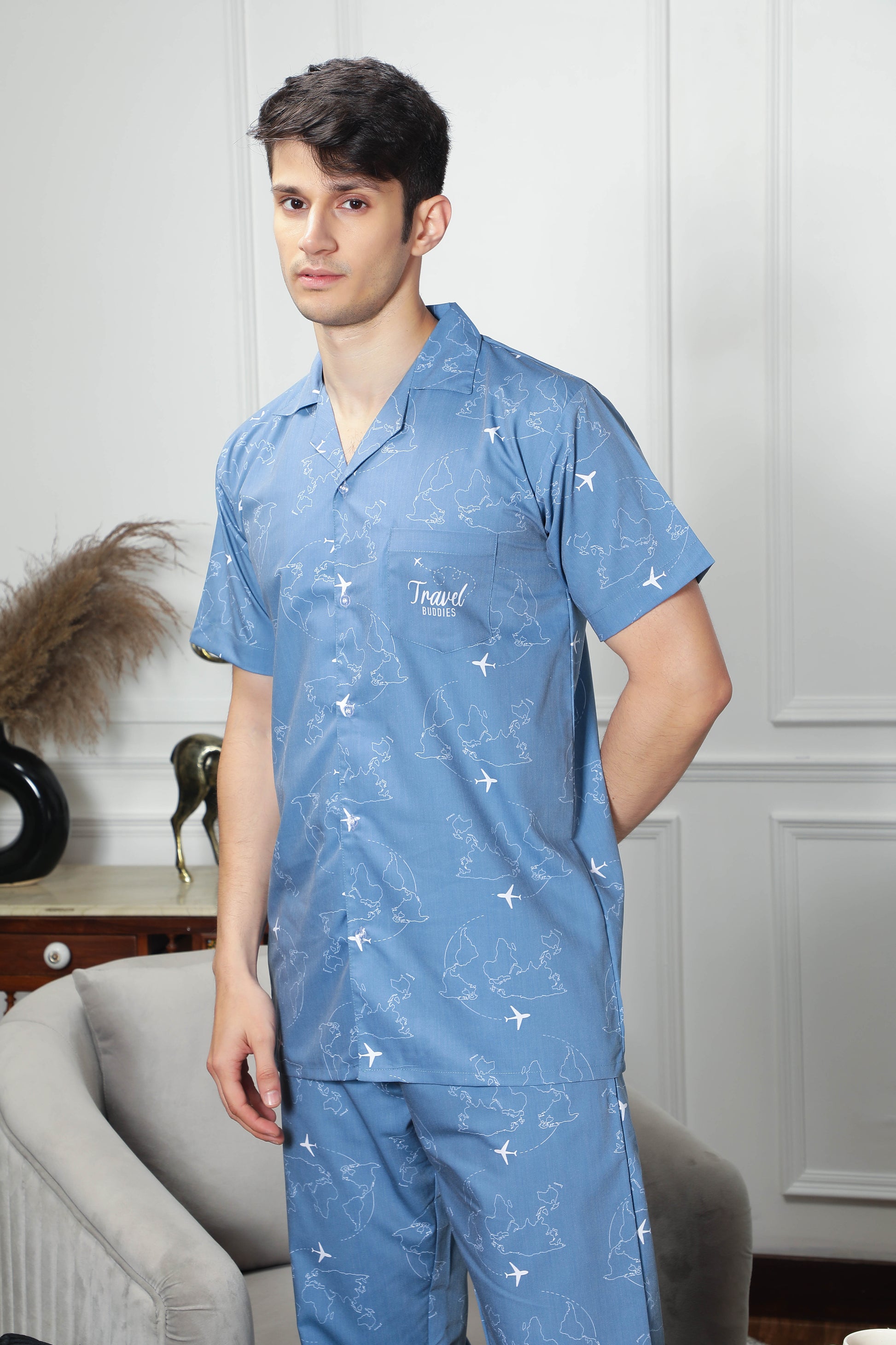 The Travellers Couple PJ Set- Male thehouseofcomfort