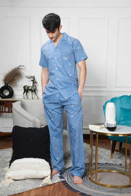 The Travellers Couple PJ Set- Male thehouseofcomfort