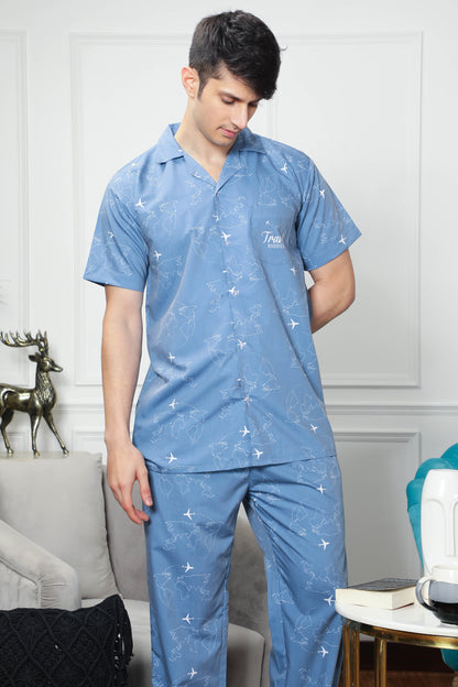 The Travellers Couple PJ Set- Male thehouseofcomfort