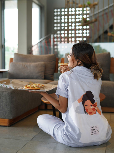 Pizza Bae Pyjama Set thehouseofcomfort